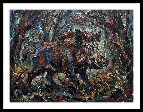 Forest Hog In Expressionist Style