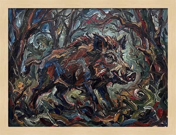Forest Hog In Expressionist Style