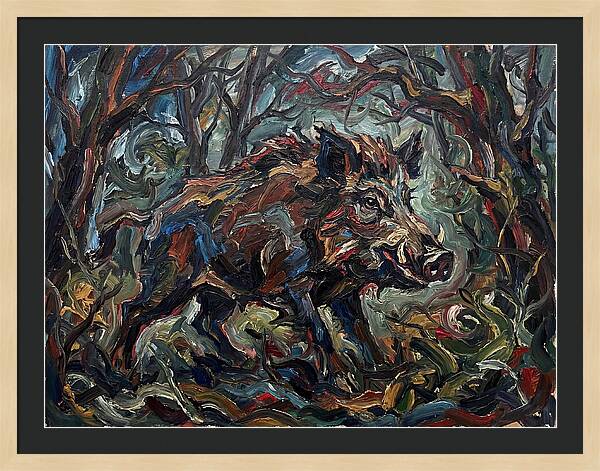 Forest Hog In Expressionist Style