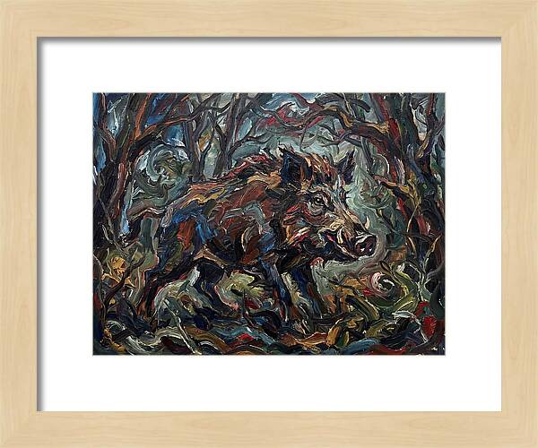 Forest Hog In Expressionist Style