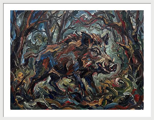 Forest Hog In Expressionist Style