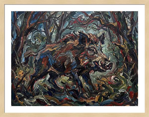 Forest Hog In Expressionist Style