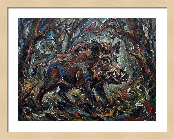 Forest Hog In Expressionist Style