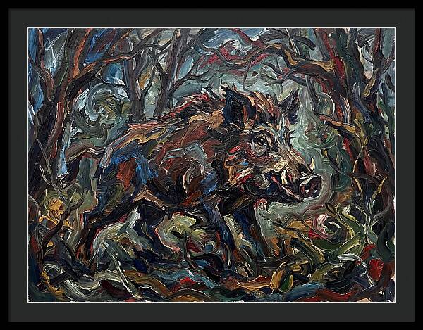 Forest Hog In Expressionist Style