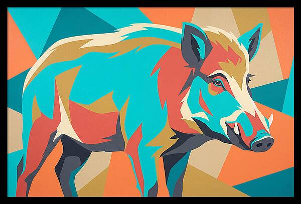 Forest Hog In Vibrant Colors