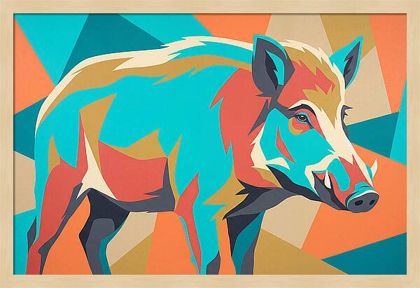 Forest Hog In Vibrant Colors