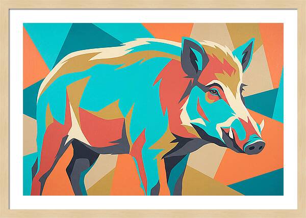 Forest Hog In Vibrant Colors