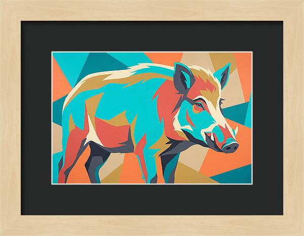 Forest Hog In Vibrant Colors