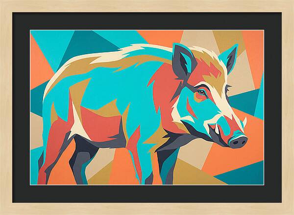 Forest Hog In Vibrant Colors