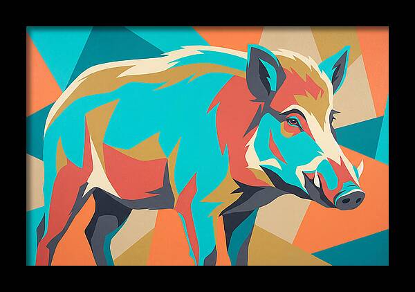 Forest Hog In Vibrant Colors