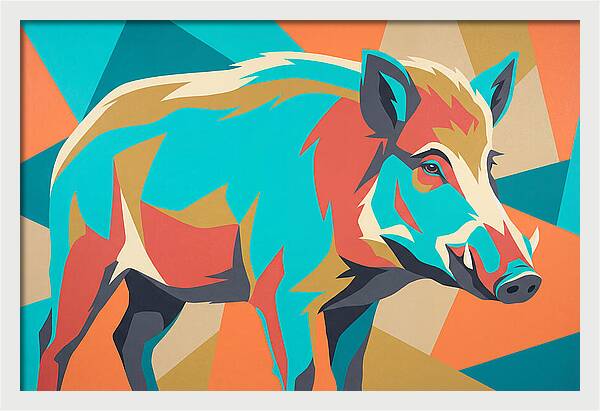 Forest Hog In Vibrant Colors