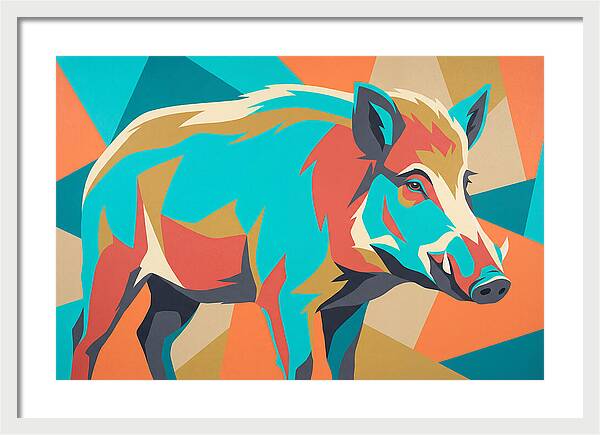 Forest Hog In Vibrant Colors
