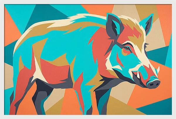 Forest Hog In Vibrant Colors