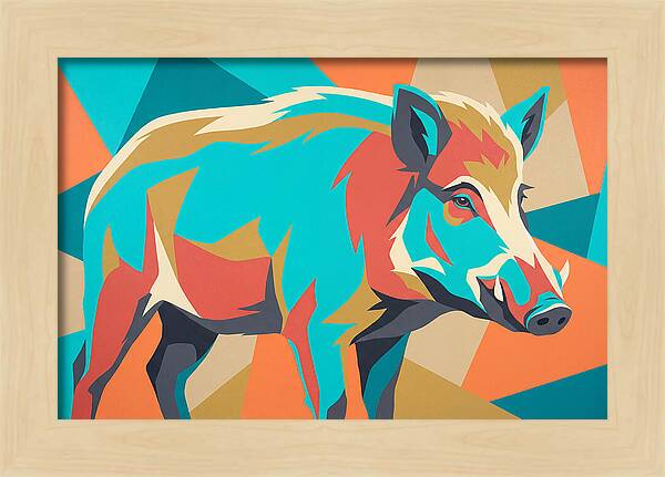 Forest Hog In Vibrant Colors