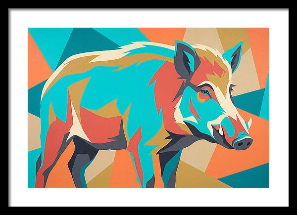 Forest Hog In Vibrant Colors