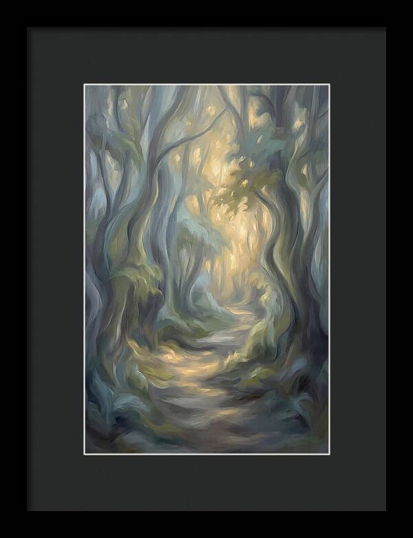 Forest Path Dappled With Golden Light