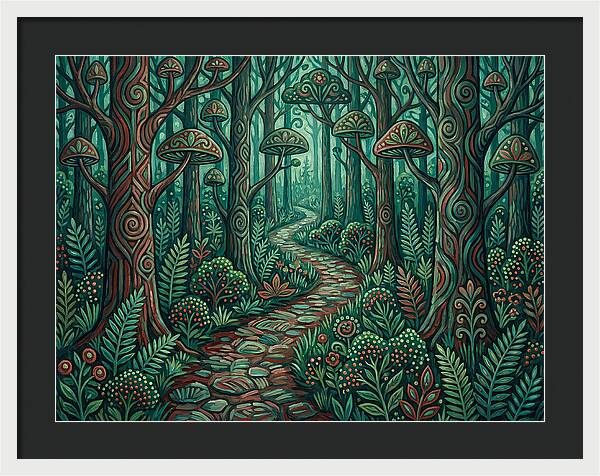 Forest Path Through Enchanted Woods