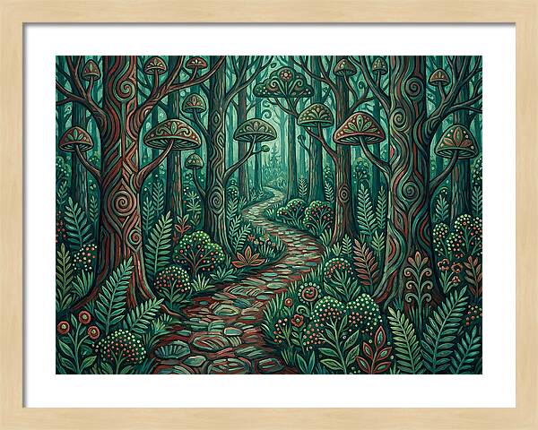 Forest Path Through Enchanted Woods