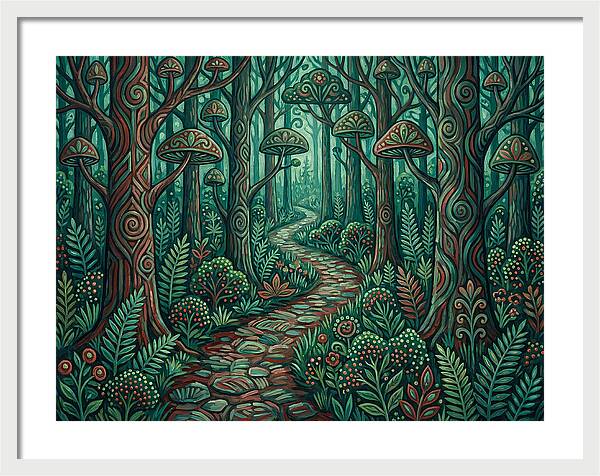Forest Path Through Enchanted Woods
