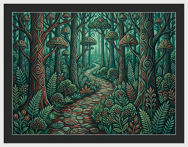 Forest Path Through Enchanted Woods