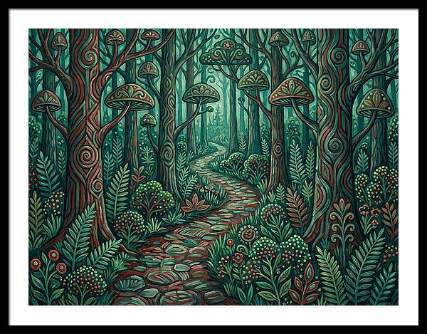 Forest Path Through Enchanted Woods