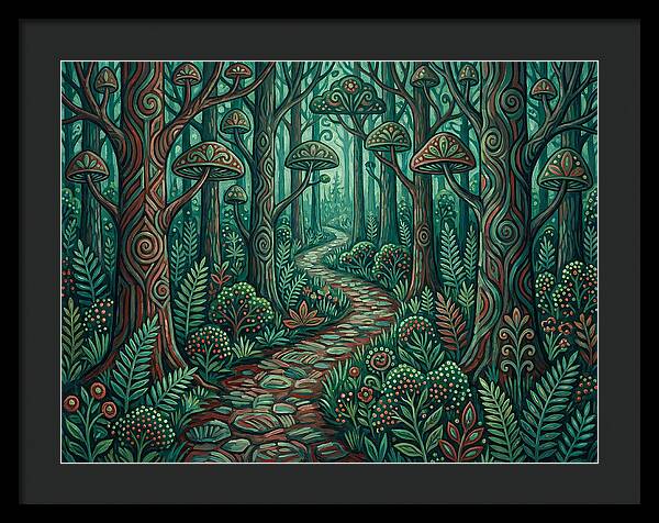 Forest Path Through Enchanted Woods