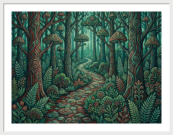 Forest Path Through Enchanted Woods
