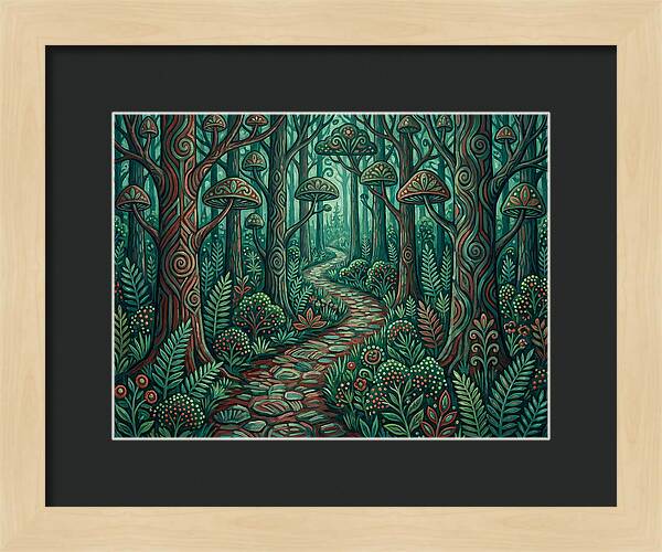 Forest Path Through Enchanted Woods