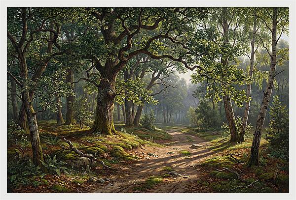 Forest Path Through Lush Greenery