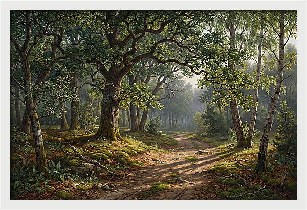 Forest Path Through Lush Greenery