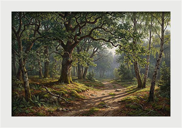 Forest Path Through Lush Greenery
