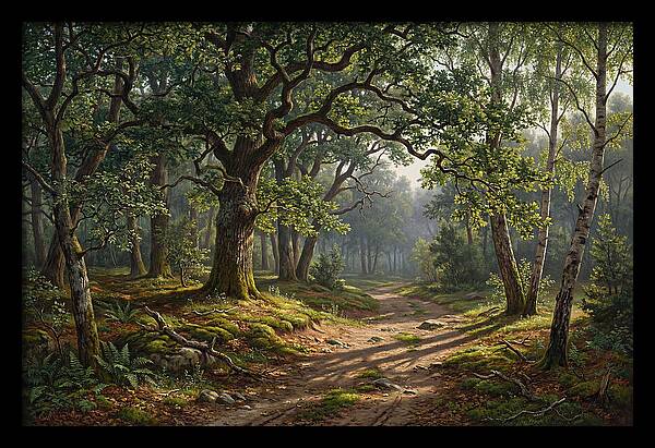 Forest Path Through Lush Greenery