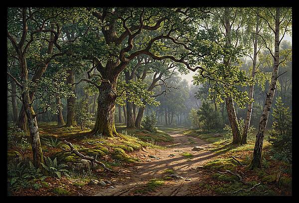 Forest Path Through Lush Greenery