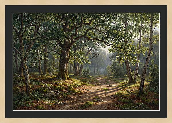 Forest Path Through Lush Greenery