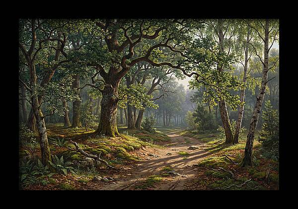 Forest Path Through Lush Greenery