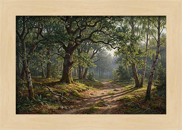 Forest Path Through Lush Greenery