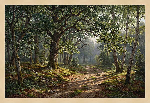Forest Path Through Lush Greenery