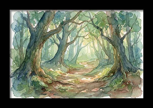 Forest Path Through Lush Trees
