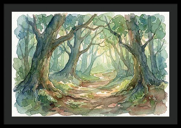 Forest Path Through Lush Trees