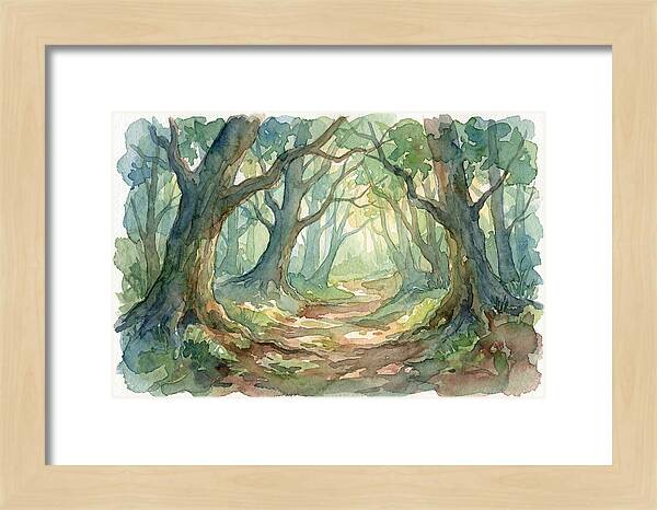 Forest Path Through Lush Trees