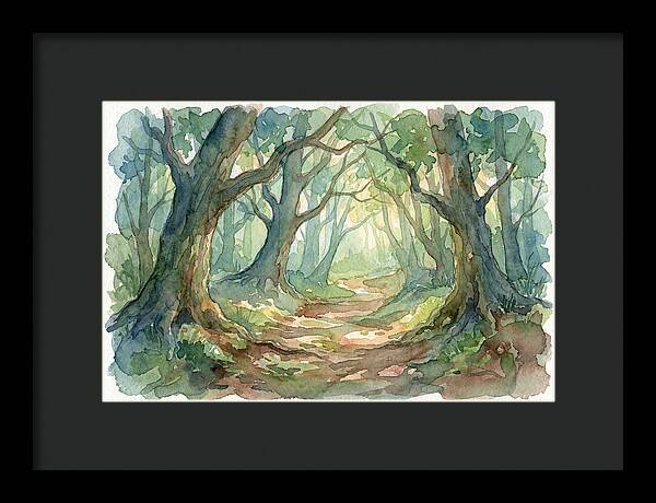Forest Path Through Lush Trees