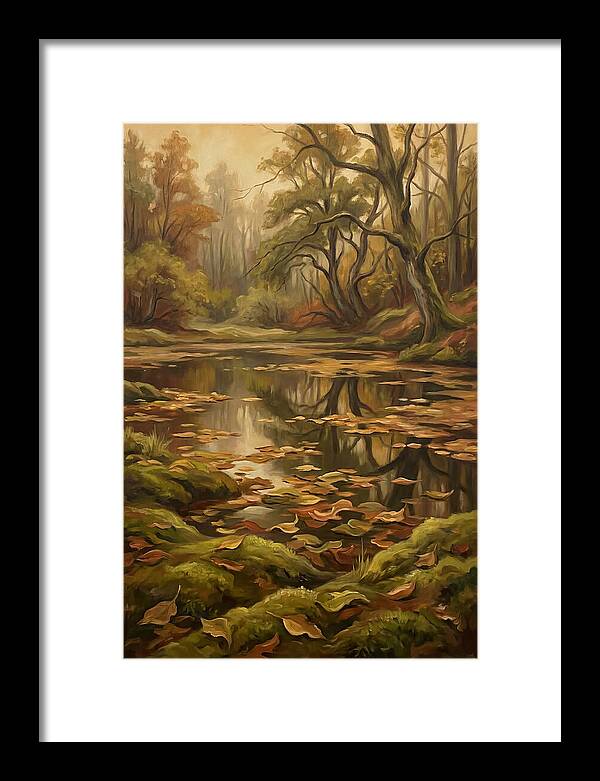 Forest Pond In Autumn