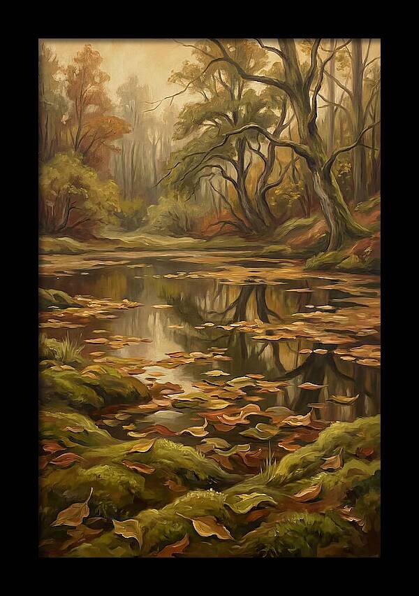 Forest Pond In Autumn