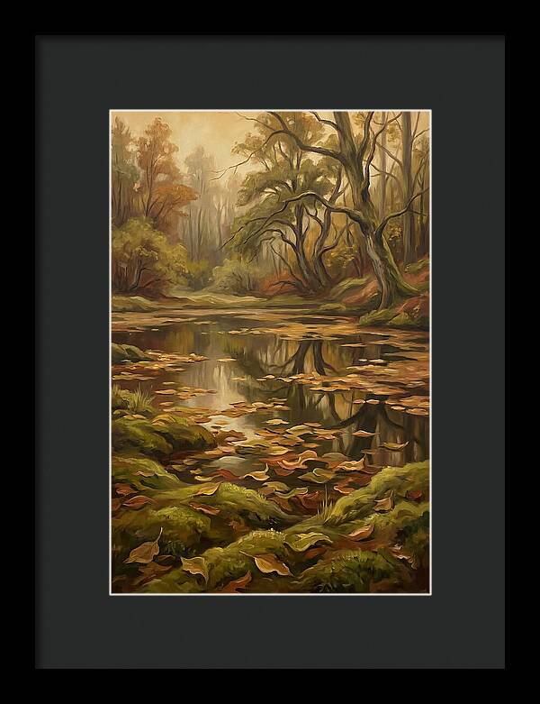 Forest Pond In Autumn
