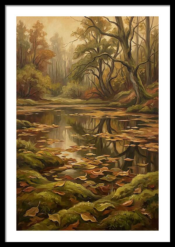 Forest Pond In Autumn