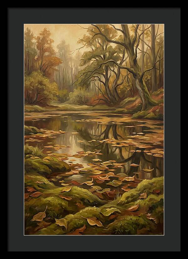 Forest Pond In Autumn