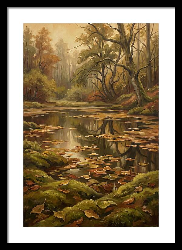 Forest Pond In Autumn