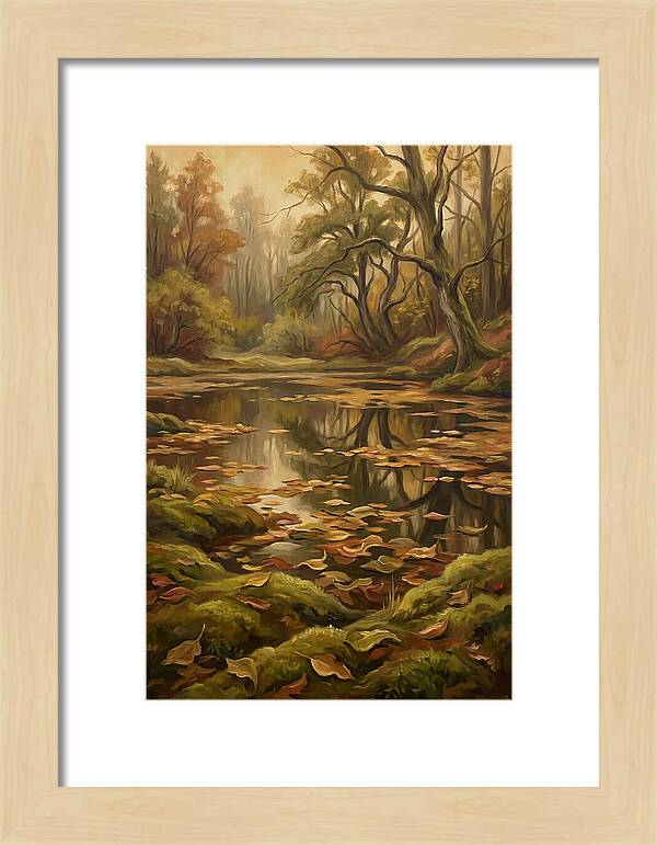 Forest Pond In Autumn
