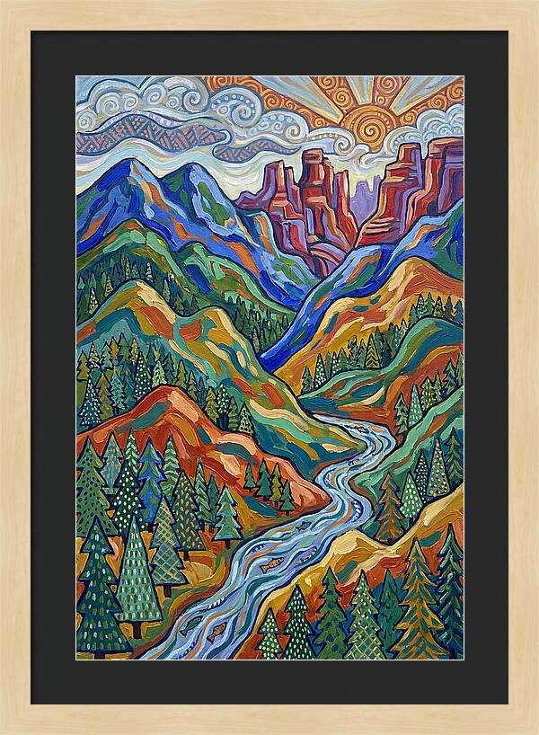 Forested Mountains At Sunrise