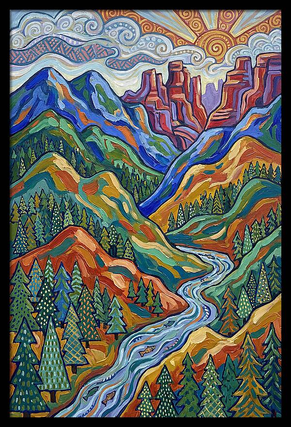 Forested Mountains At Sunrise
